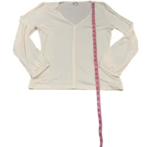 J. CREW cream colored long sleeve top thumbnail 2
