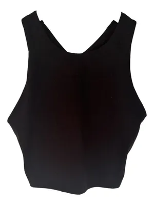 Kyodan Black High Neck Cropped Tank Top thumbnail 1