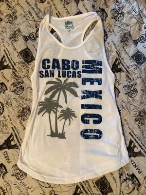 Cabo, Mexico Tank Top White Size M thumbnail 1
