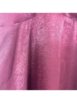 Lulus Burgundy Satin Maxi Dress Size XS NWT Wedding Pom Concert Party Pom thumbnail 9