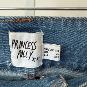 Princess Polly sz 6 Blue‎ Denim Mini Skirt Low Rise Stretch Y2K Indie Sleaze thumbnail 4