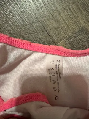Pink Textured Two-Piece One-Piece Swimsuit thumbnail 2