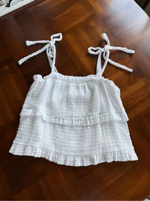 Altar’d State Tank top Ruffled Tie Sleeveless Square Neck M thumbnail 5
