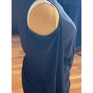 Torrid Cold-Shoulder V-Neck Black Top size 1 1X long sleeve thumbnail 4