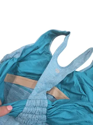Lululemon Athletica Blue Racerback Tank Top Built-In Bra Size 12 thumbnail 4