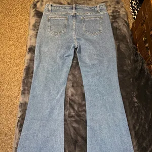 Princess Polly Dark Wash Flare Denim Jeans Size 12 thumbnail 7