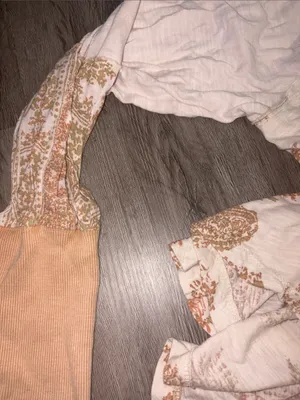 We The Free Cream & Tan Paisley Long Sleeve Top thumbnail 2