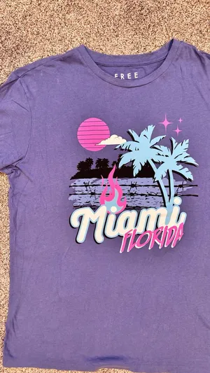 Miami Beach Sunset Comfort Colors T-shirt thumbnail 6