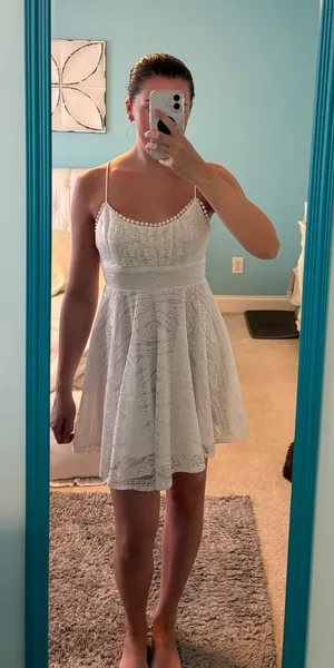 Selfie Leslie White Mini Dress thumbnail 1