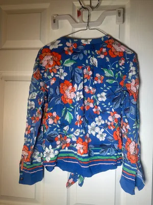 Anthropologie‎ Maeve Elan Scarf Printed Blouse thumbnail 5