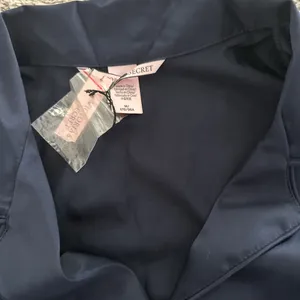 Victoria’s Secret Navy Blue Satin Sleepwear Romper thumbnail 3