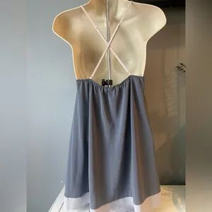 Victoria's Secret Gray and White Chemise thumbnail 2