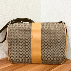 Vintage Y2K COACH F77004 Brown Signature Hudson Commuter Messenger Laptop Bag thumbnail 2