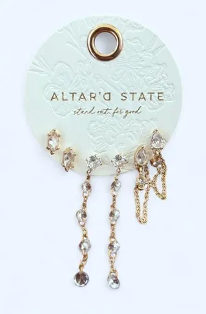 Altar'd State Earrings Pack 18K Gold Dipped thumbnail 1