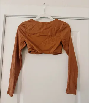 Aerie Burnt Orange/Brown Long Sleeve Top thumbnail 2