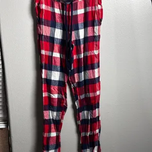Aerie Women Winter Christmas Red Plaid Flannel Pajama Pants Size XS.‎ thumbnail 3