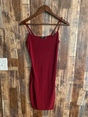 Missguided women's sleeveless dress burgundy color size 10 thumbnail 3