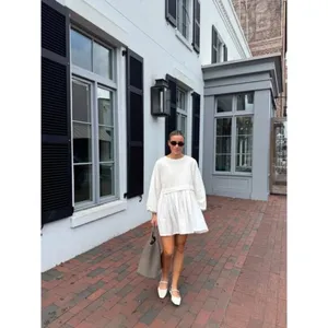 FREE PEOPLE Eleanor Sweatshirt Dress in Grey Combo Size Small thumbnail 2