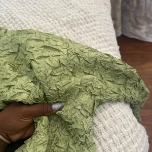 Green and black scrunchy vintage 90’s button down top thumbnail 4