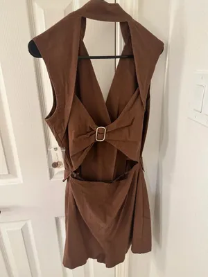 By Anthropologie Wrap Linen Playsuit thumbnail 6