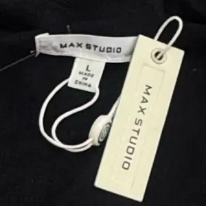 NEW Max Studio Tiered Little Black Dress Capsule Minimalist Dark‎ Romantic L thumbnail 8