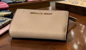 Michael Kors Jet‎ Set Bifold Wallet Women Blush Pink Saffiano Leather thumbnail 1