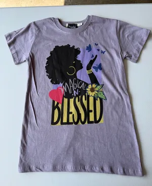 Popular Sports Kids Youth “Magical & Blessed” Graphic T-Shirt – Size M thumbnail 1