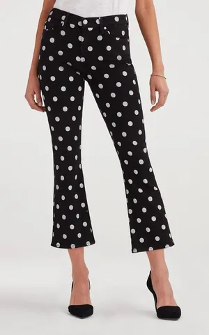 7 FOR ALL‎ MANKIND Polka Dot Slim Kick Pants thumbnail 1