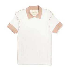 Draw & Fade Renee Polo‎ White Brown Women's Golf Shirt XS thumbnail 1
