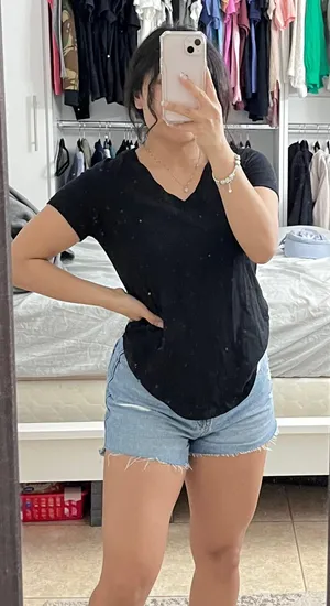 Old Navy Black V Neck Shirt thumbnail 1