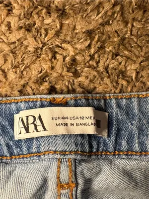 Zara Hand-Painted 8 Ball Flare Jeans Size 12 thumbnail 6