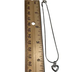 Sterling Silver Silver Heart Charm Bracelet With Thin Chain For Women A200 thumbnail 5