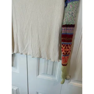 Free People‎ White Mutli Color Sleeve Turtle Neck Size XS thumbnail 4