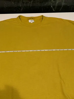 Aerie Oversized Crewneck Golden Mustard Yellow Tunic Sweater Size Large thumbnail 5