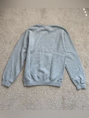 Gildan Living On A Prayer Heavy Blend Grey Crewneck Sweatshirt thumbnail 5