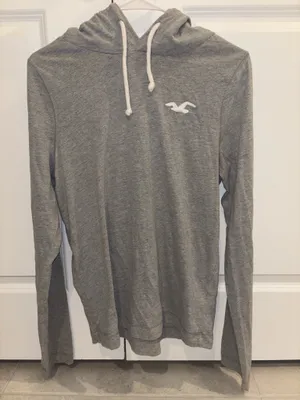 Comfy Grey Hollister Hoodie Size M thumbnail 2