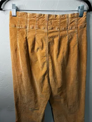 We The Free People Jayde Corduroy Flare High Rise Ginger Spice Yellow Pants thumbnail 6