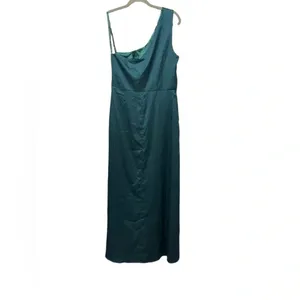 🎀 Chi Chi London Green One Shoulder Formal Dress 10 Mother‎ of the Bride 🎀 thumbnail 3