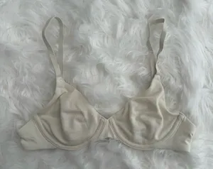 Skims Cotton Jersey T-shirt Bra Bone Size 30A thumbnail 1