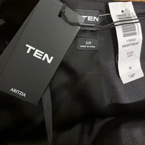 Aritzia NWT Ten Heartbeat Mini Dress Black Noir‎ Satin Bustier Size 10 thumbnail 5