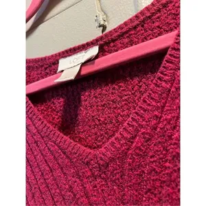 Loft V-Neck Pullover Sweater Woman’s Size Small thumbnail 7