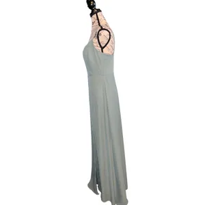 Birdy‎ Grey Amy Dress Sea Glass Chiffon Bridesmaid Gown Size Small Weddi… thumbnail 13