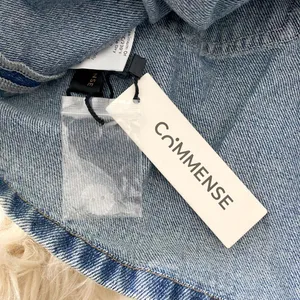 NWT Commense Asymmetric Pleated Denim Mini Skirt S thumbnail 3
