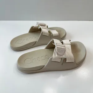 Chaco Z/Cloud Sandals Slides Adjustable Straps Beige Casual‎ Comfort Womens W6 thumbnail 4