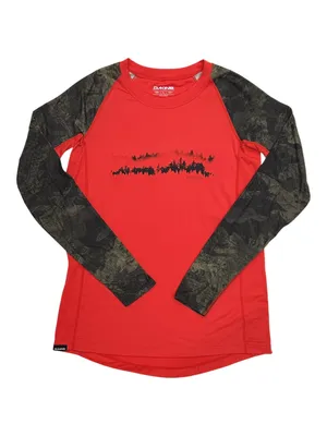 Dakine Hillcrest Orange and Camo Crew Top size Large thumbnail 2