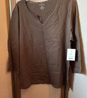 FINAL MARKDOWN White Stag Brown Long Sleeve Top xl NWT thumbnail 1