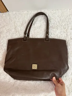 Dooney & Bourke Chocolate Brown Leather Shoulder Tote thumbnail 14