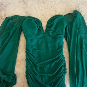 12th tribe GREEN MESH MINI DRESS - wedding guest dress, party dress Size S thumbnail 6