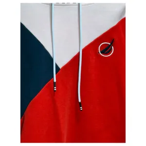 Nautica Colorblock Hoodie Women’s Medium Red Navy White Pullover 2019 thumbnail 3