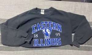 Gildan Eastern Illinois EIU Panthers Cropped Sweatshirt Womens‎ Size Medium thumbnail 1